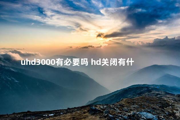 uhd3000有必要吗 hd关闭有什么影响